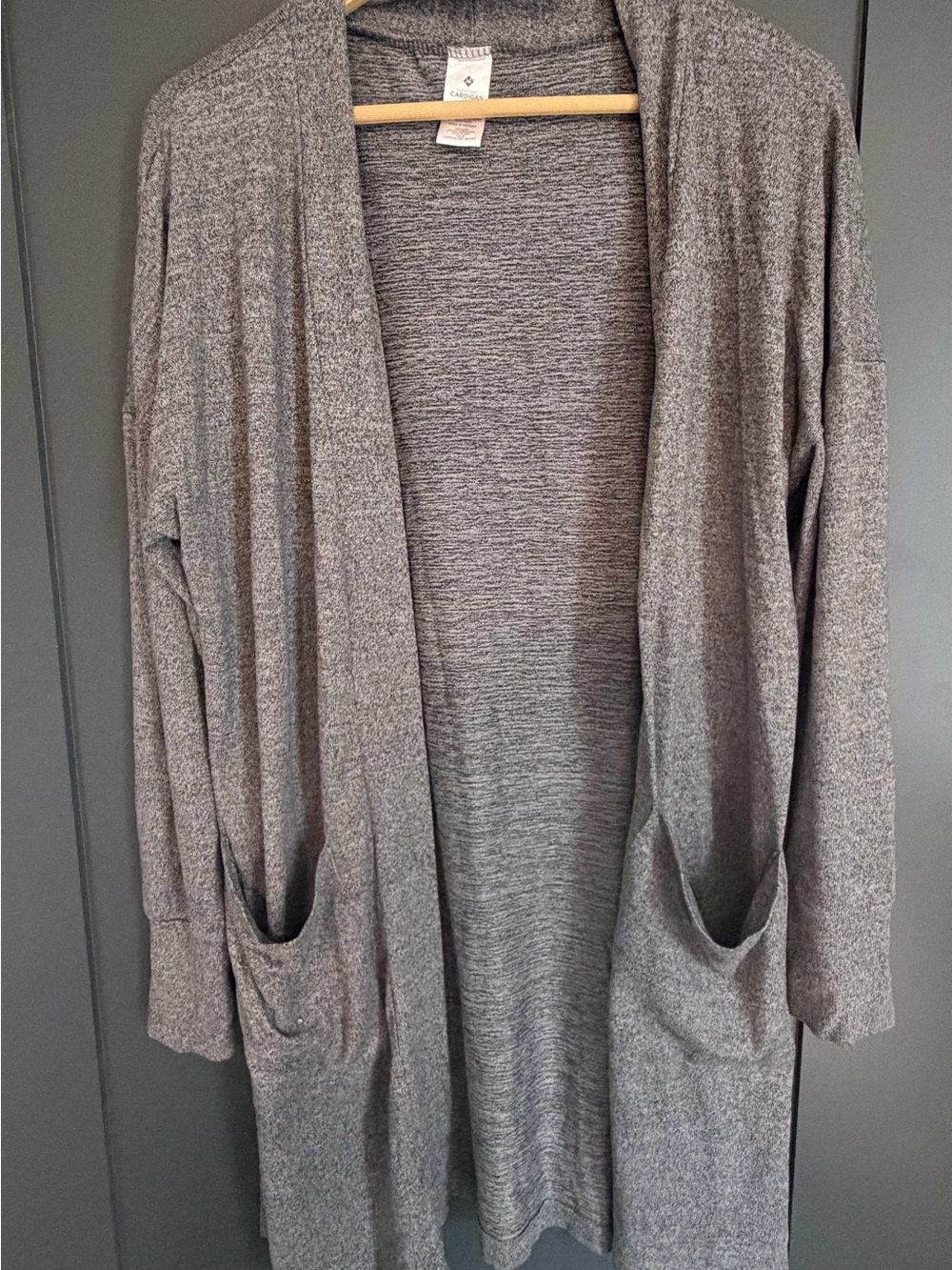 Mossimo Supply Co. Open-Front Gray Knit Cardigan